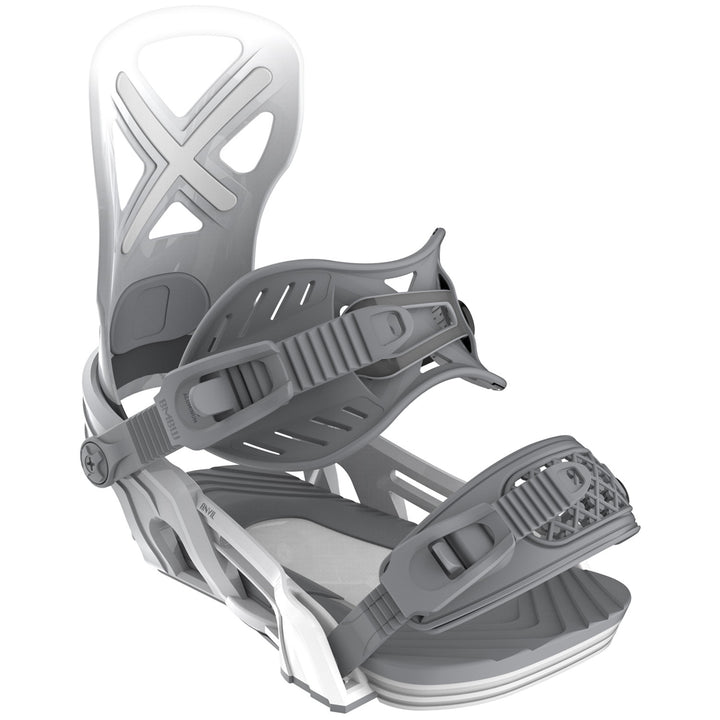 Bent Metal Anvil Snowboard Bindings White/Grey