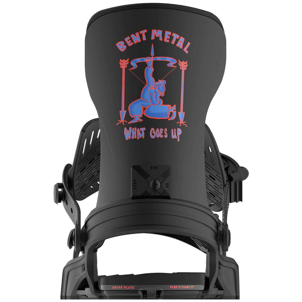 Bent Metal Axtion Snowboard Bindings Black/Red/Blue