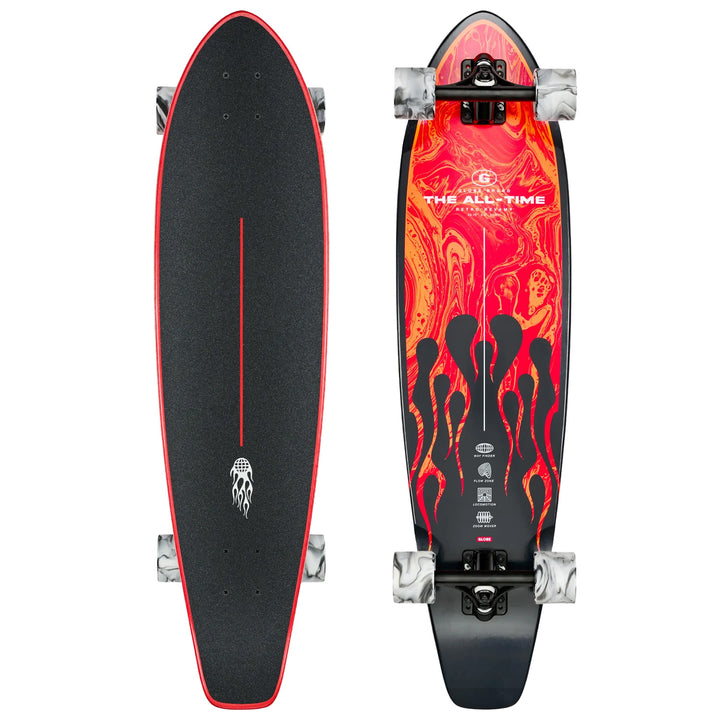 Globe The All-Time Longboard Complete Red Flames