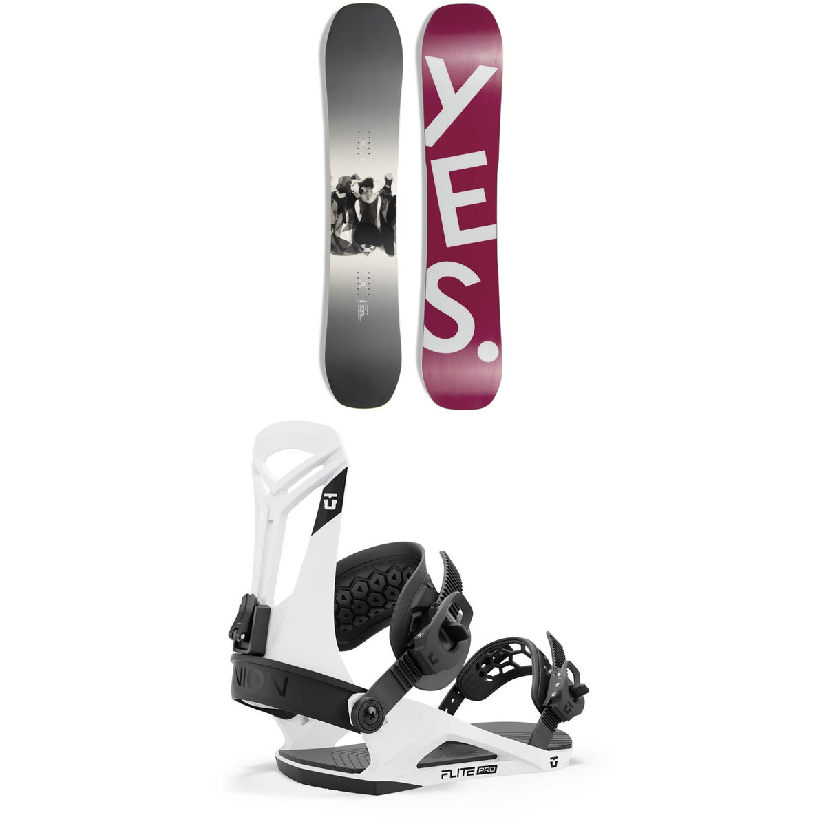 Yes. All-In Snowboard 2024 + Union Flite Pro Snowboard Bindings