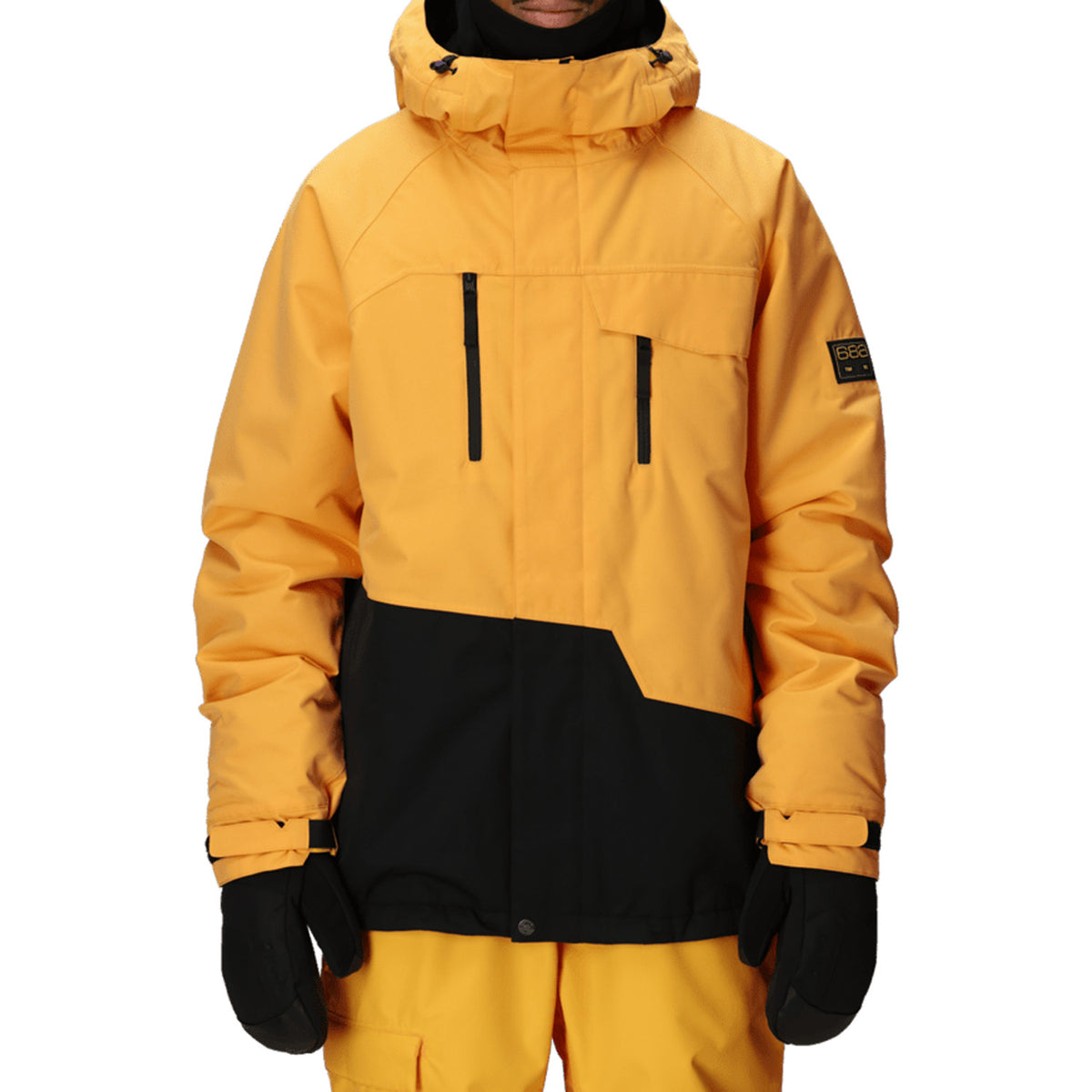 686 Geo Insulated Jacket - Men's Yellow Gold Colorblock