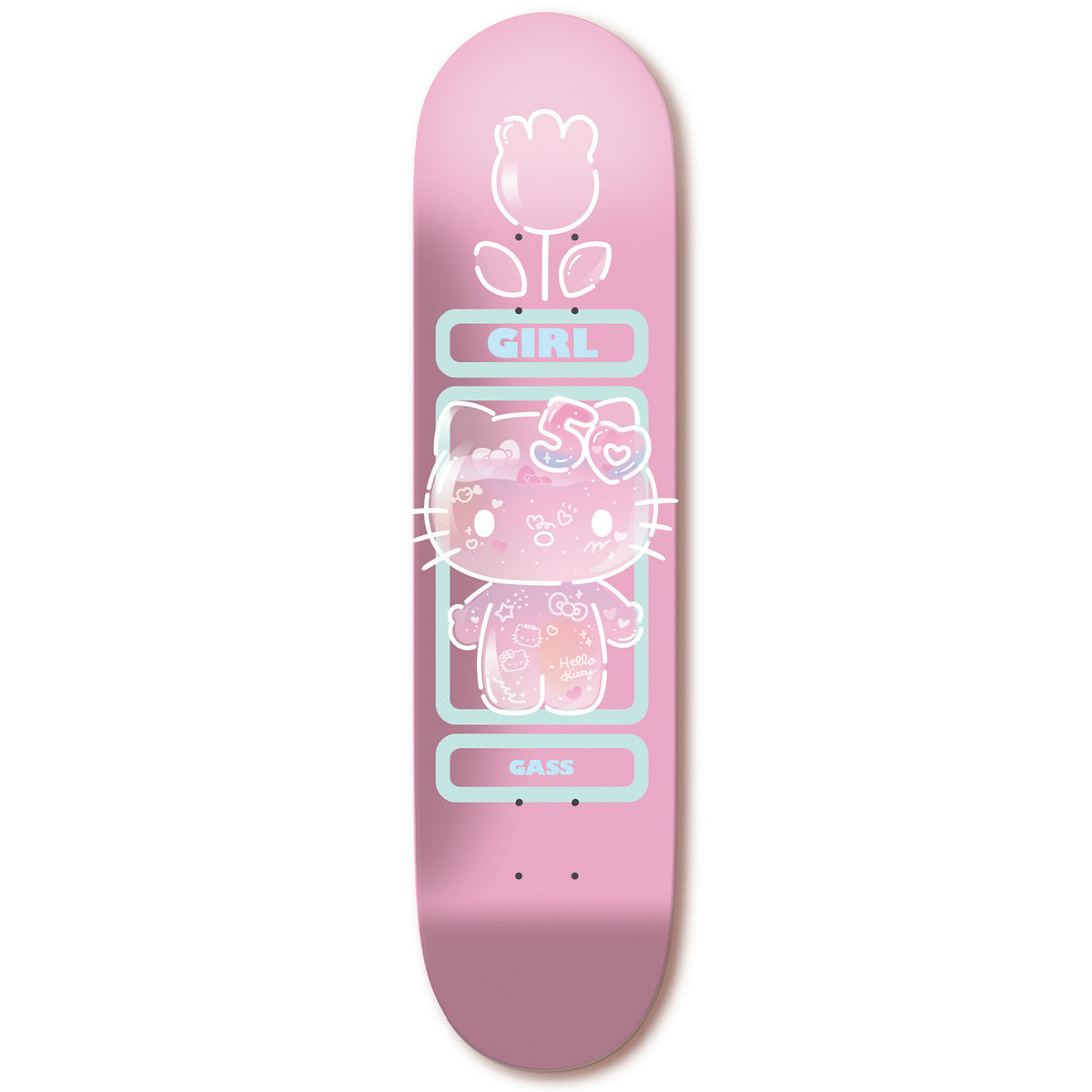 Girl Gass Hello Kitty 50 8.125 Skateboard Deck