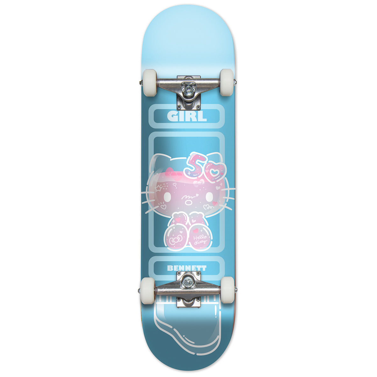 Girl Bennett Hello Kitty 50 7.875 Skateboard Complete