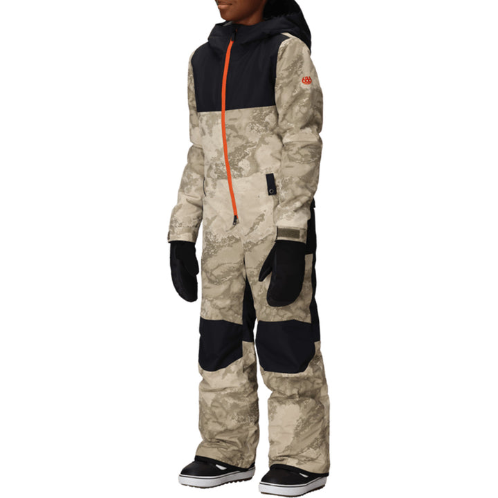 686 Shazam Insulated One Piece - Boys' Limestone Hemisphere Colorblock