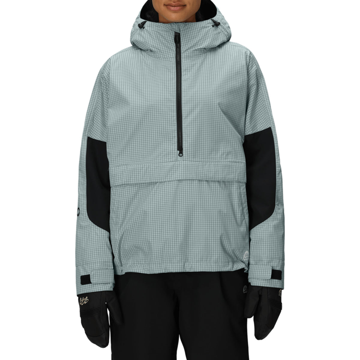 686 Outline Shell Anorak - Women's Dusty Marine Grid