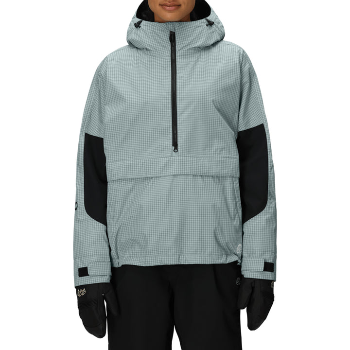 686 Outline Shell Anorak - Women's Dusty Marine Grid