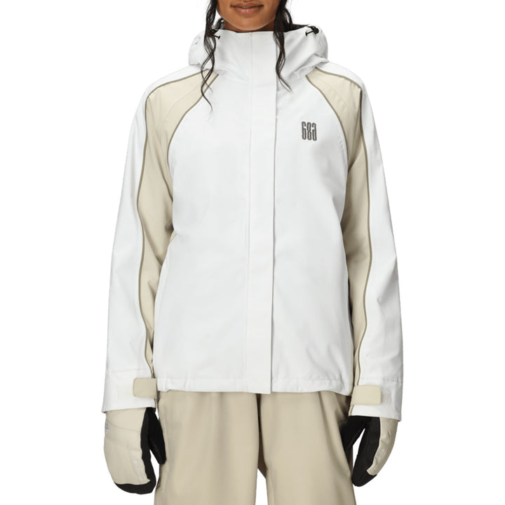 686 Hologram Shell Jacket - Women's White Colorblock