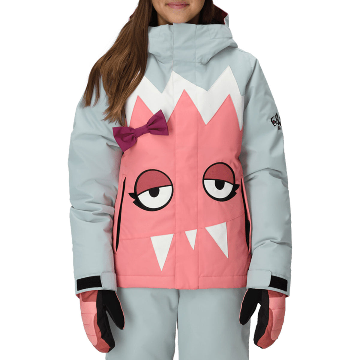 686 Snaggletooth Luna Insulated Jacket - Girls' Geranium Pink Colorblock
