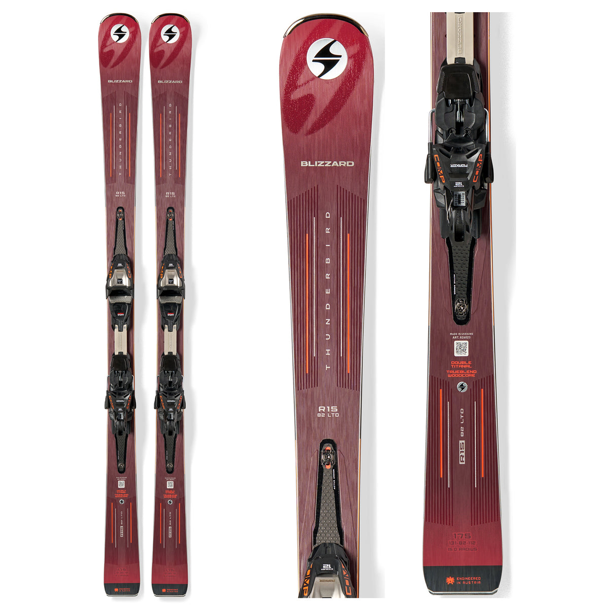 Blizzard Thunderbird R15 82 LTD Skis + Comp 12 Bindings 2026