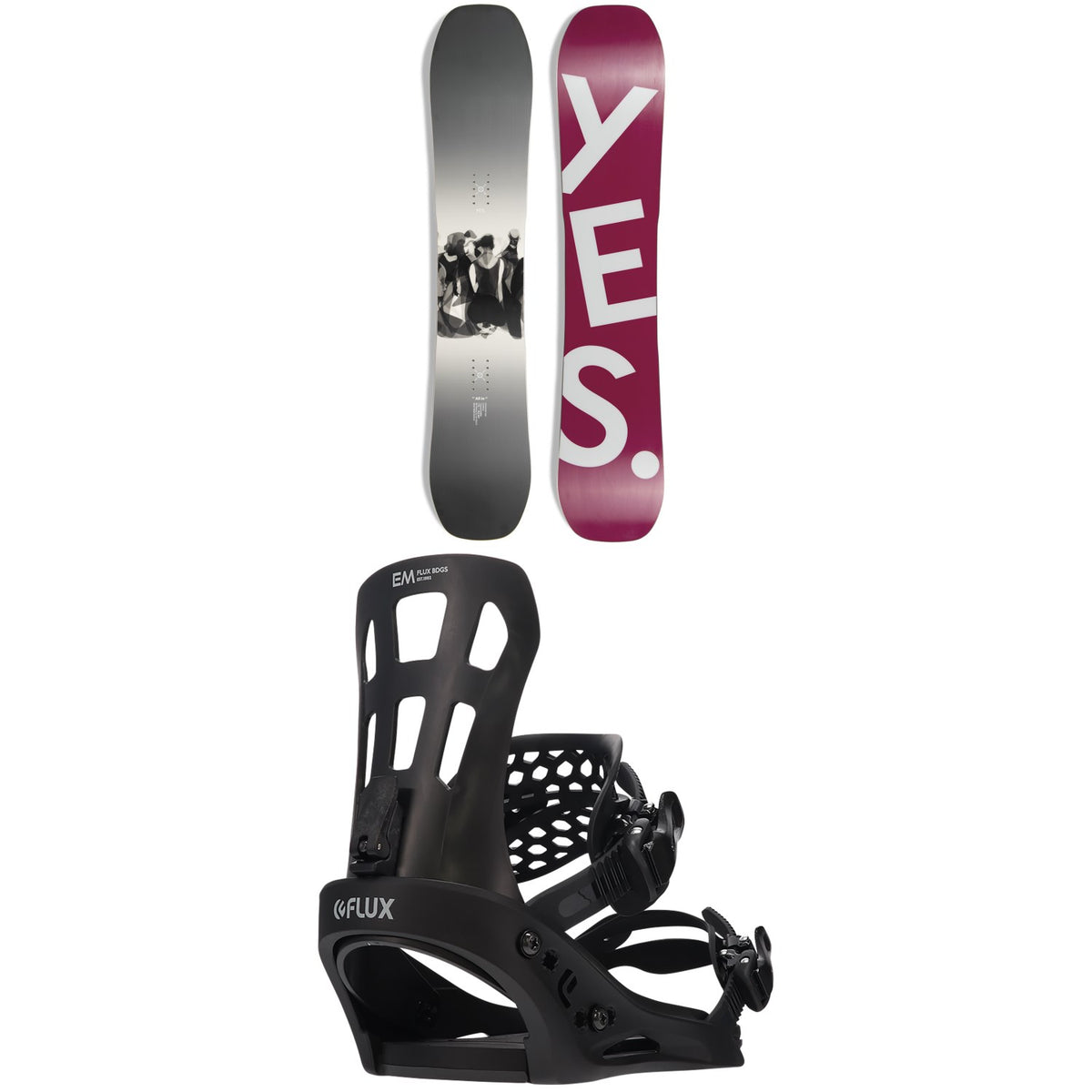 Yes. All-In Snowboard + Flux EM Snowboard Bindings 2024