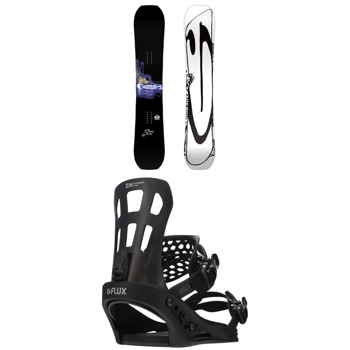 GNU Money C2E Snowboard - Blem + Flux EM Snowboard Bindings 2024