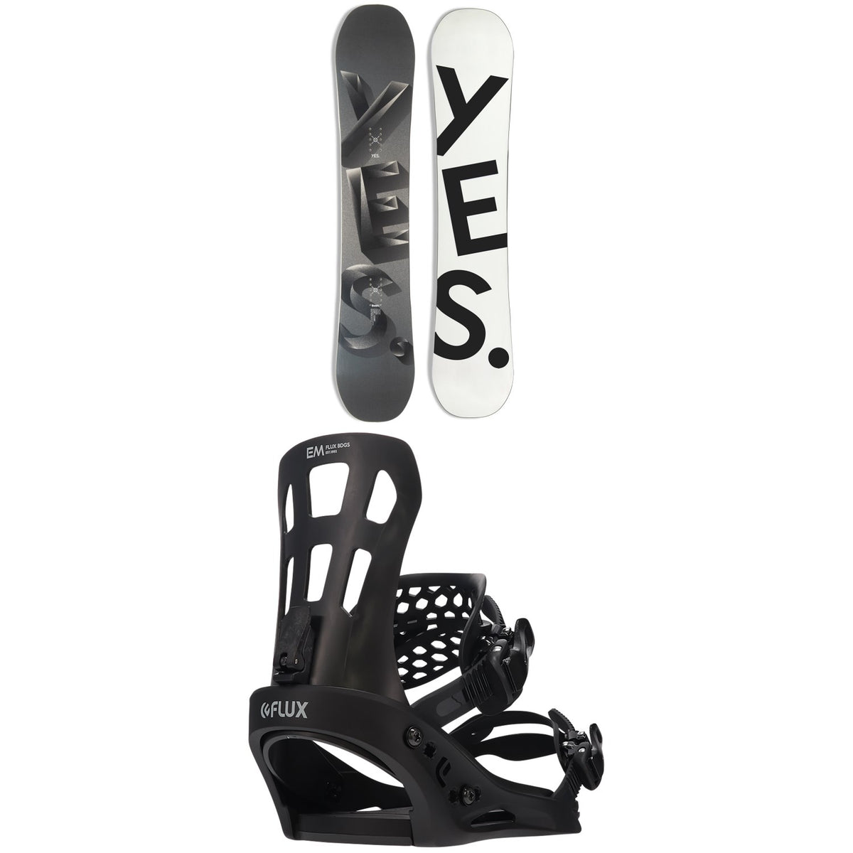 Yes. Basic Snowboard + Flux EM Snowboard Bindings 2024