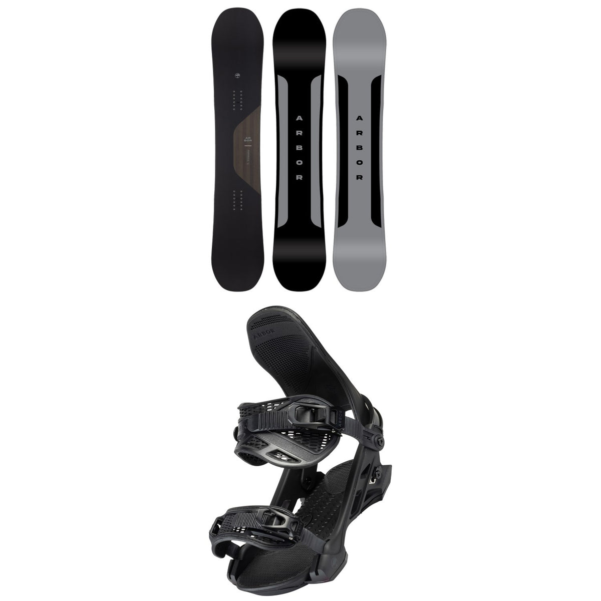 Arbor Formula Snowboard + Hemlock Snowboard Bindings