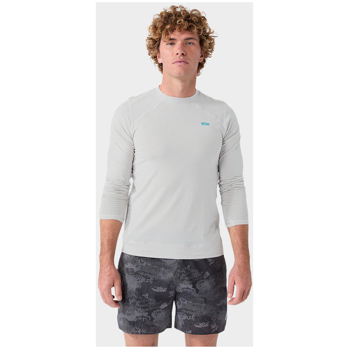 Stio Trax Power Grid Crew - Men's Quiet Gray