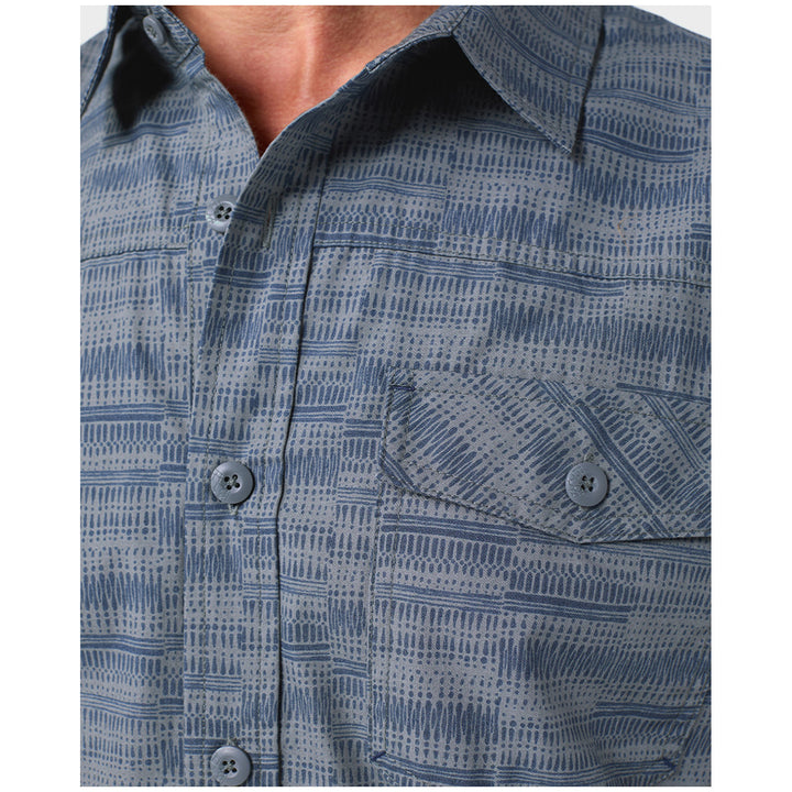 Stio Curtis Camp Short-Sleeve Shirt - Men's Stormy Weather Crags