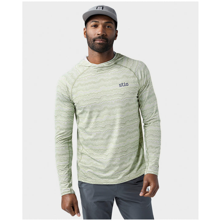 Stio Hylas Hooded Pullover - Men's Sage Flats Strata