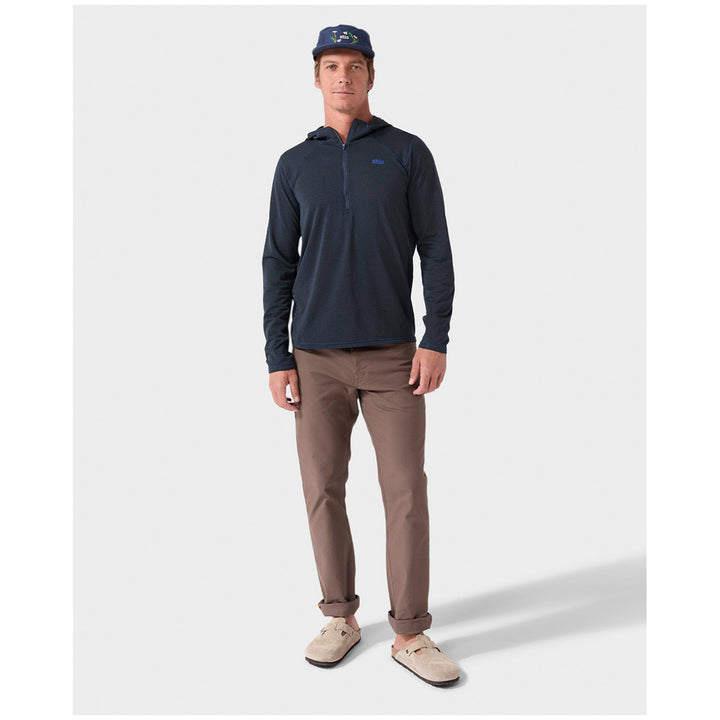 Stio Trax Power Grid Half Zip Hoodie - Men's Mountain Shadow