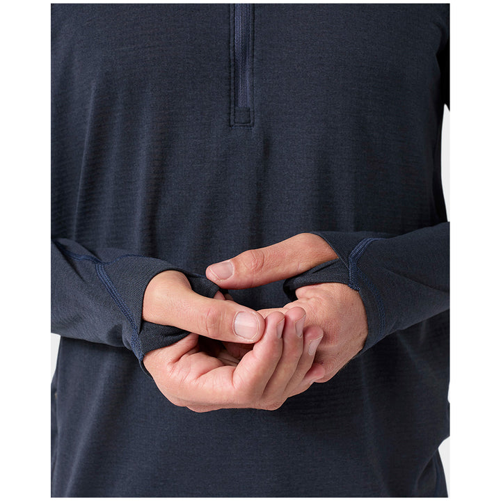Stio Trax Power Grid Half Zip Hoodie - Men's Mountain Shadow