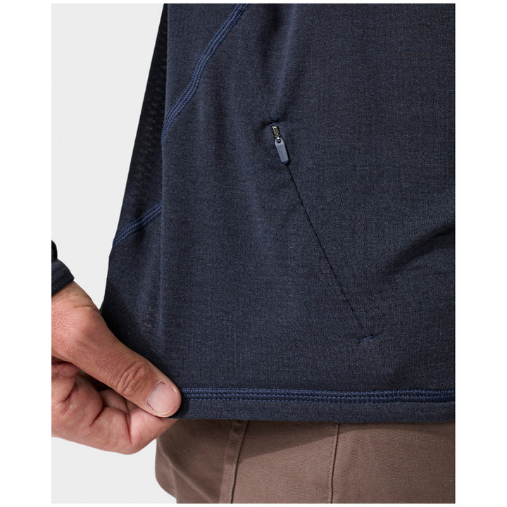 Stio Trax Power Grid Half Zip Hoodie - Men's Mountain Shadow