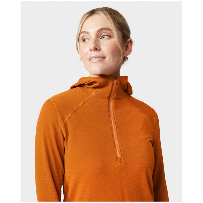 Stio Trax Power Grid Half-Zip Hoodie - Women's Bonfire