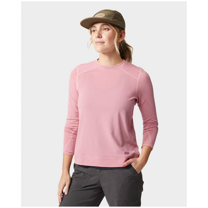 Stio Trax Power Grid Crew - Women's Rustic Rose