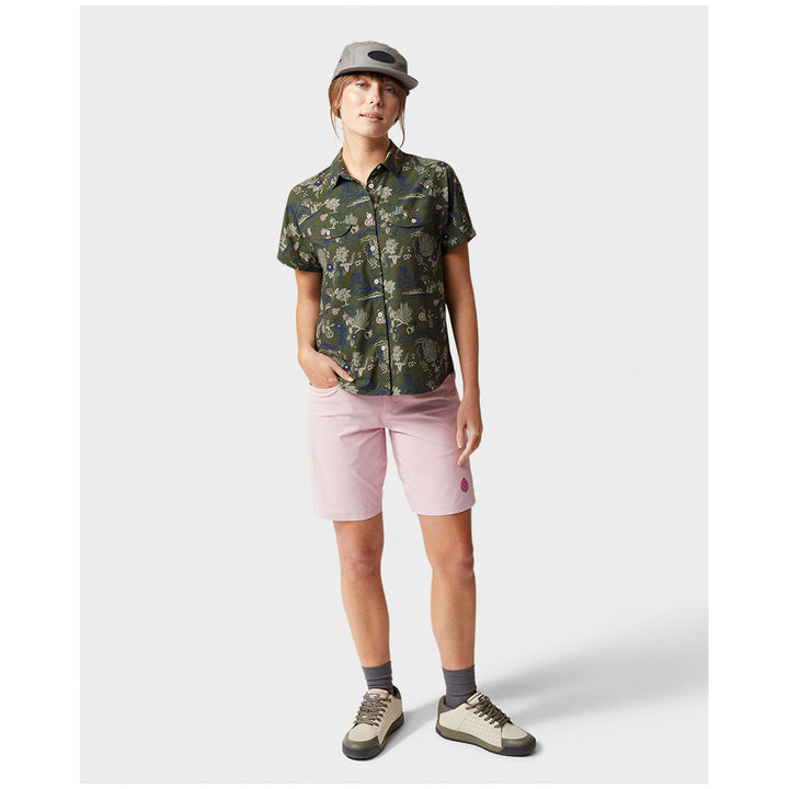 Stio Shifter Short-Sleeve Shirt - Women's Pine Forest Biking Cowboy