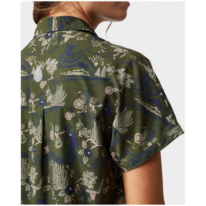 Stio Shifter Short-Sleeve Shirt - Women's Pine Forest Biking Cowboy