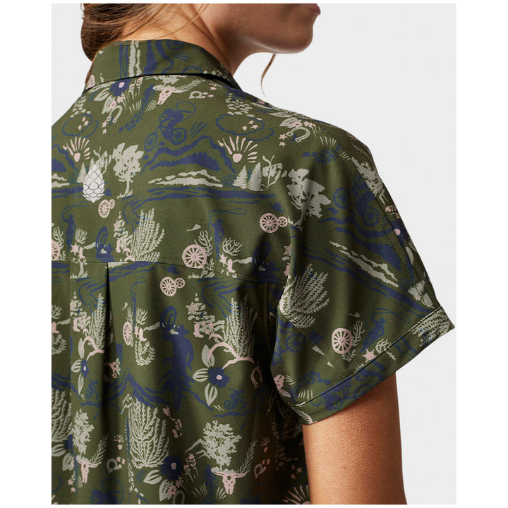 Stio Shifter Short-Sleeve Shirt - Women's Pine Forest Biking Cowboy
