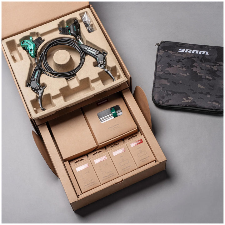 SRAM Motive Ultimate Expert Brake Kit Teal Splatter