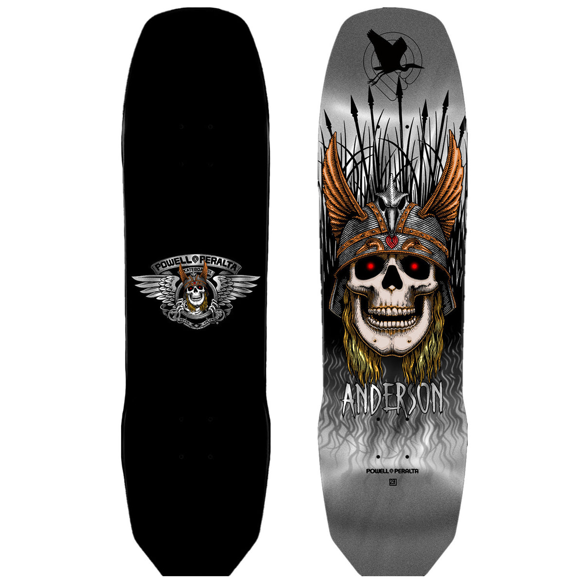 Powell Peralta Andy Anderson Pro Heron Silver Foil 8.45 Skateboard Deck