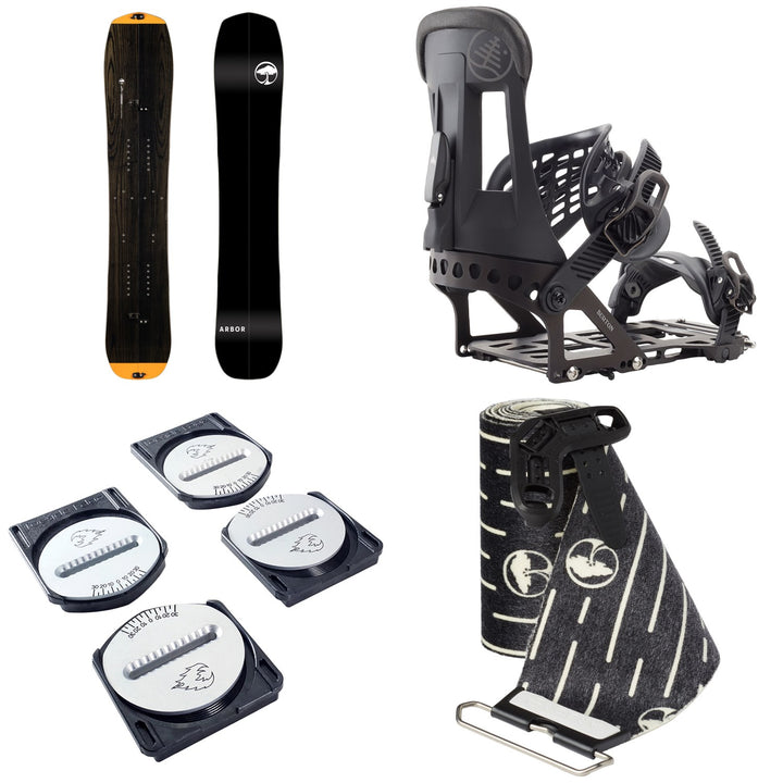 Arbor Landmark Splitboard + Burton Hitchhiker Splitboard Bindings  + Spark R&D Spark Pucks + Landmark Splitboard Skins 2025