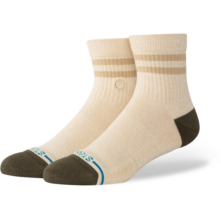 Stance Marled Stripe Quarter Socks Ivory