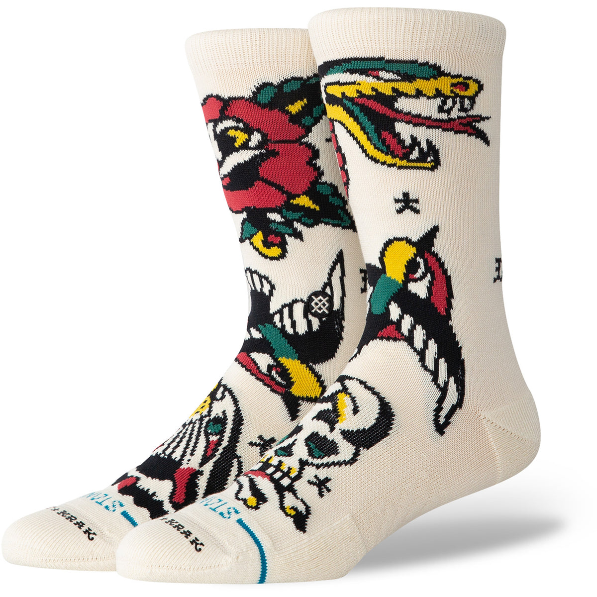 Stance Flash Crew Socks Canvas