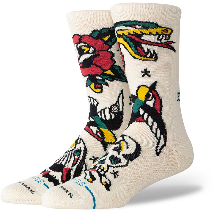 Stance Flash Crew Socks Canvas