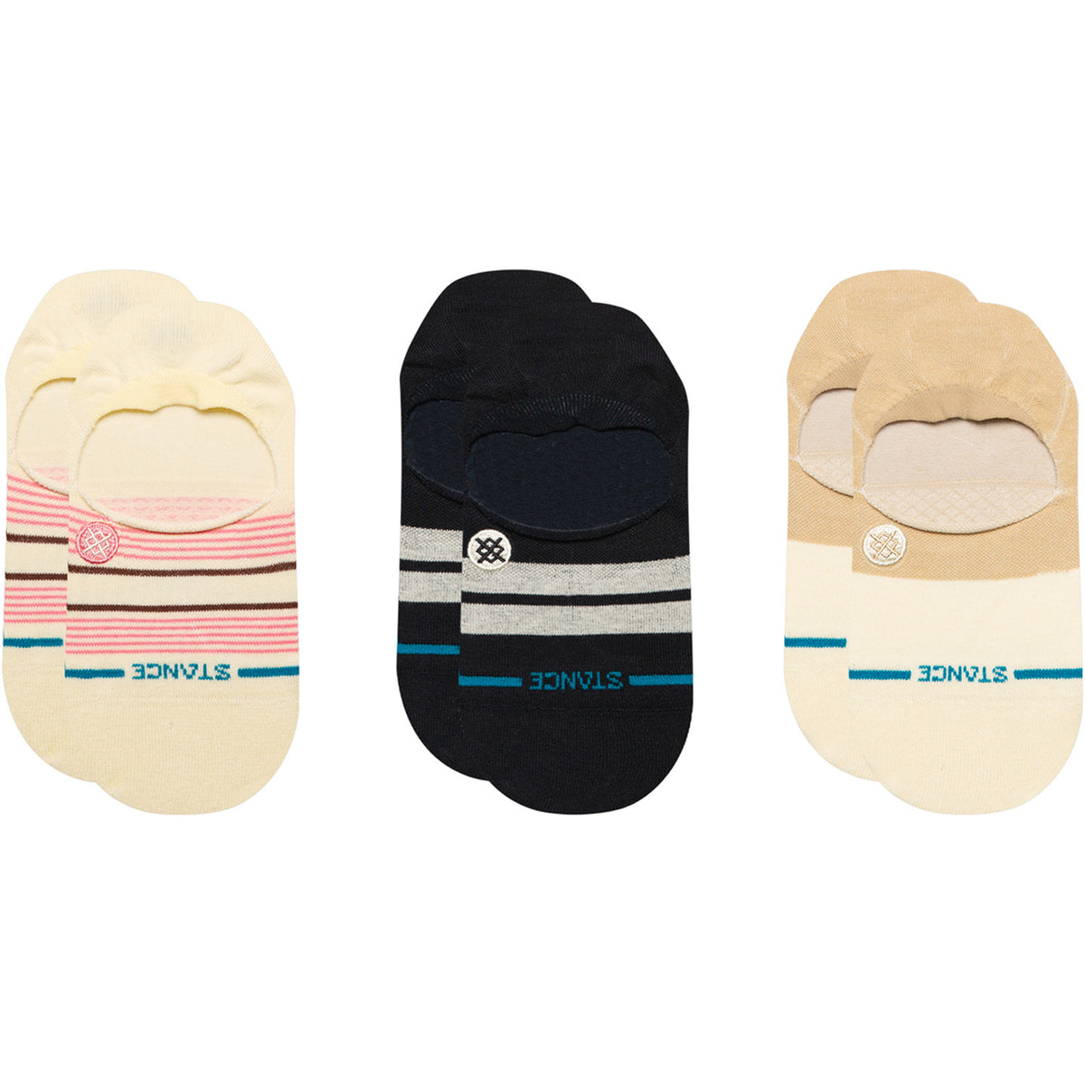 Stance Flipside No Show 3-Pack Socks - Women's Canvas