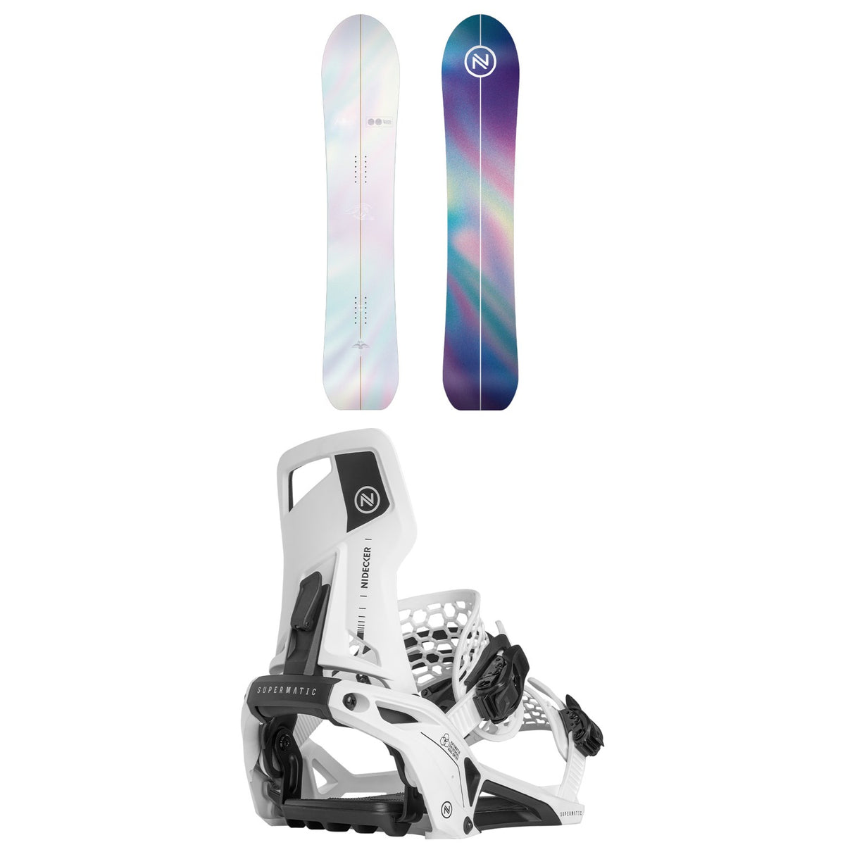 Nidecker Mellow Snowboard + Supermatic Snowboard Bindings 2025