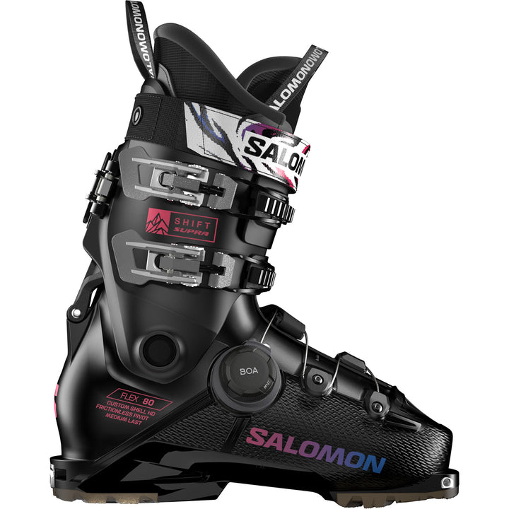 Salomon Shift Supra BOA 80 Alpine Touring Ski Boots - Kids' 2027 Black / Black / Rouge Red