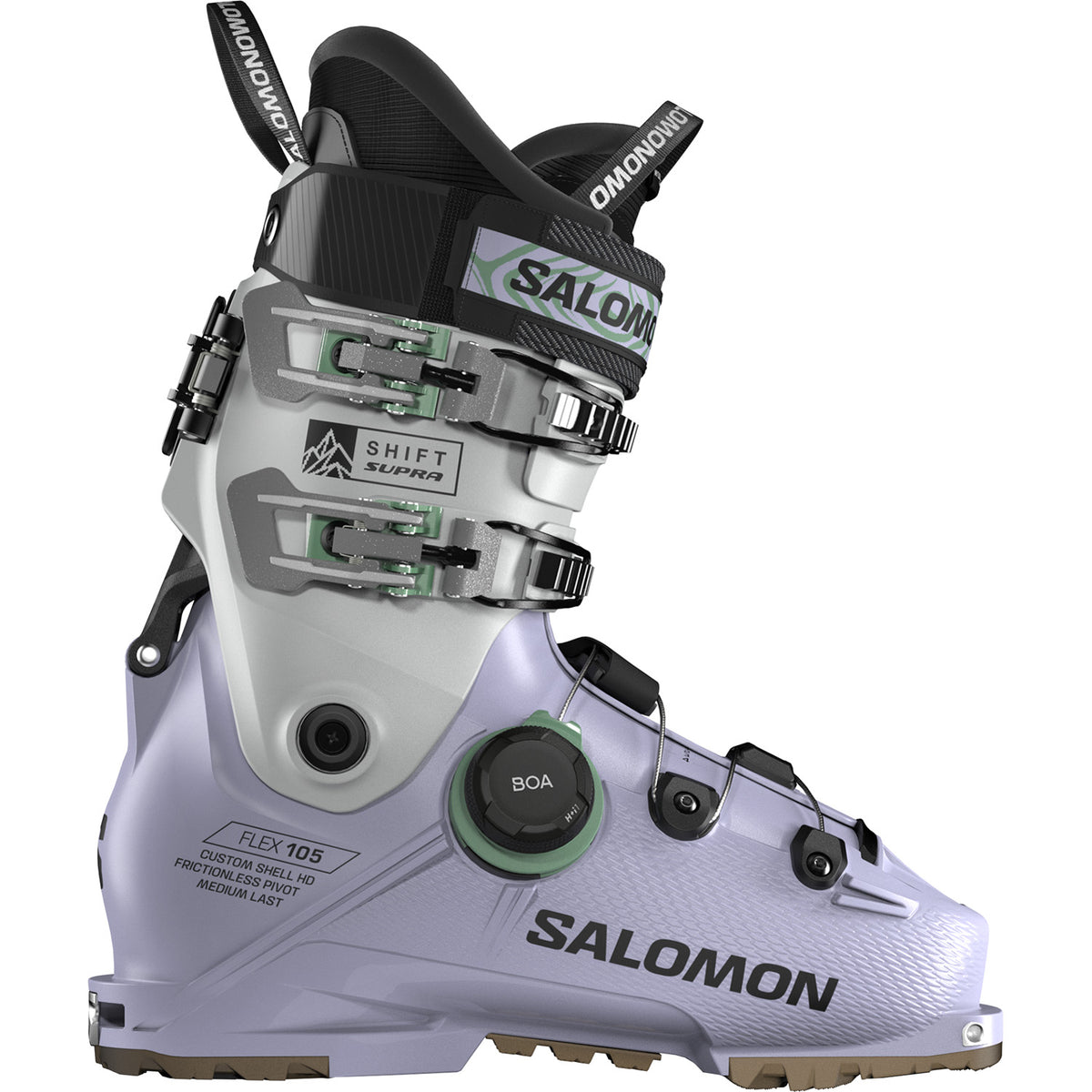 Salomon Shift Supra BOA 105 W Alpine Touring Ski Boots - Women's 2026 Cosmic Sky / Cool Gray / Shale Green