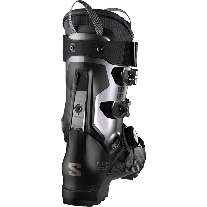 Salomon S/Pro Supra BOA 120 Ski Boots 2026 Black/Hematite Metallic/Titanium Metallic