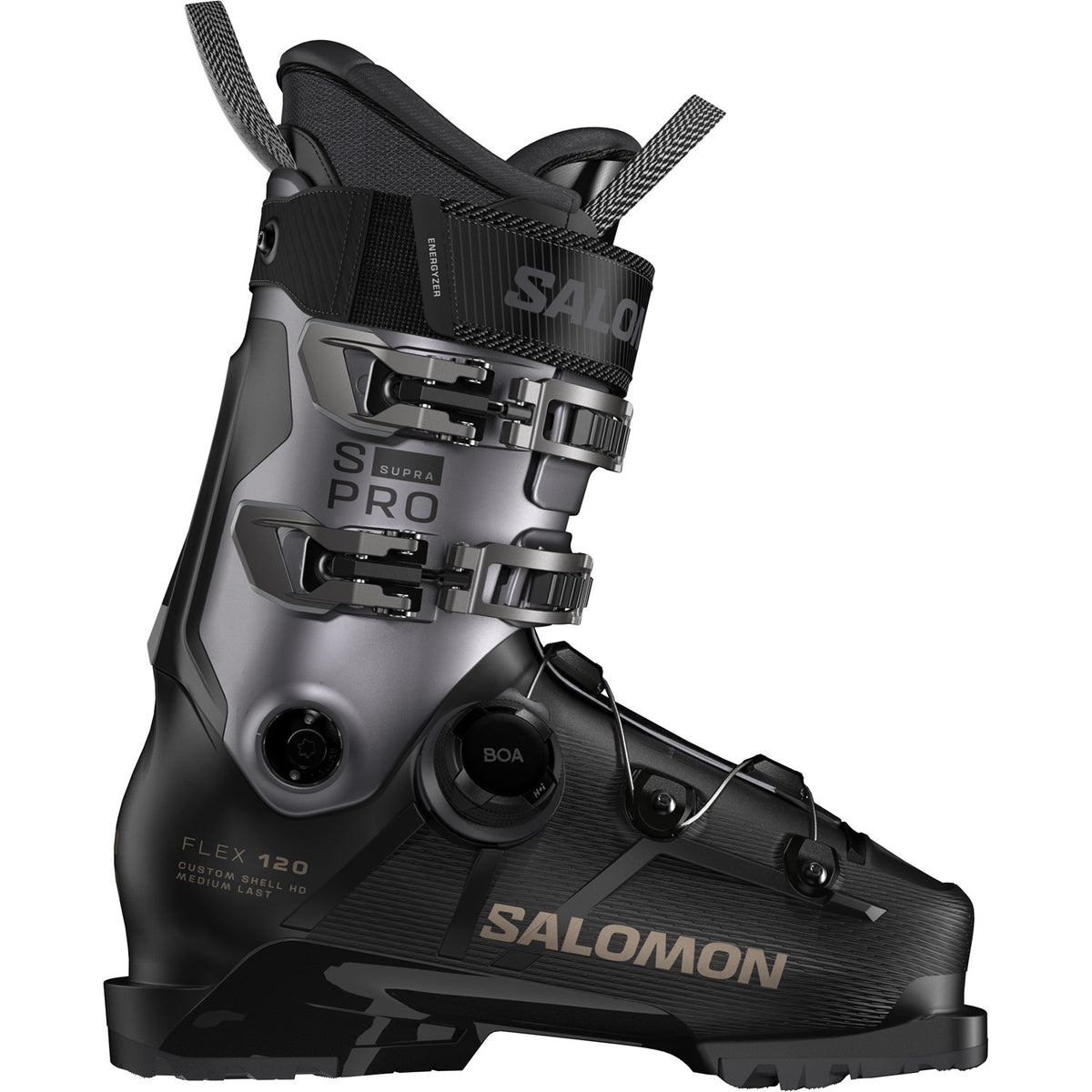 Salomon S/Pro Supra BOA 120 Ski Boots 2026 Black/Hematite Metallic/Titanium Metallic