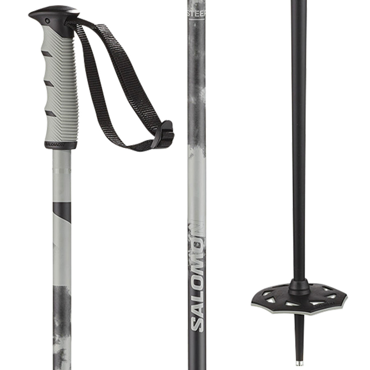 Salomon Steep Ski Poles 2026 Black/ Grey
