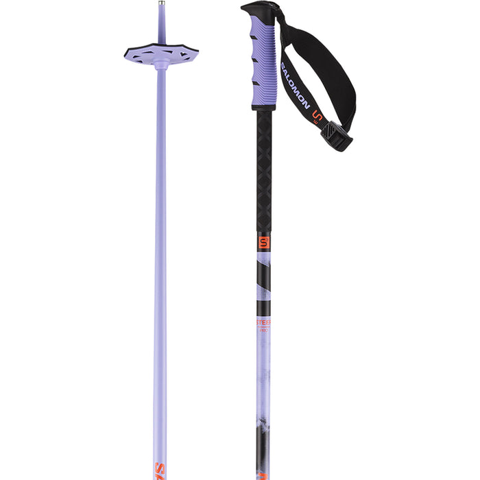 Salomon Steep Pro S3 Ski Poles 2027 Violet Tulip / Black