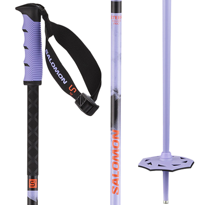 Salomon Steep Pro S3 Ski Poles 2027 Violet Tulip / Black