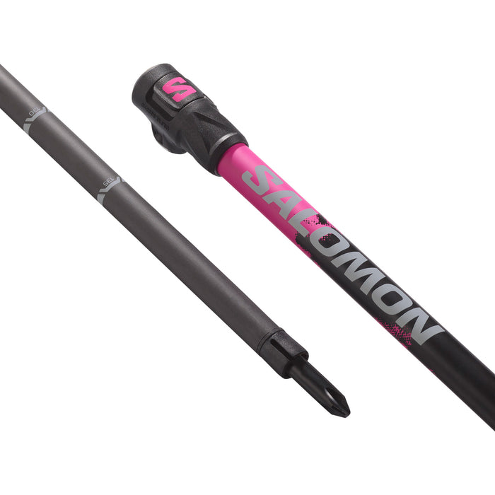 Salomon Steep Pro Vario S3 Ski Poles 2027 Black / Rhodamine