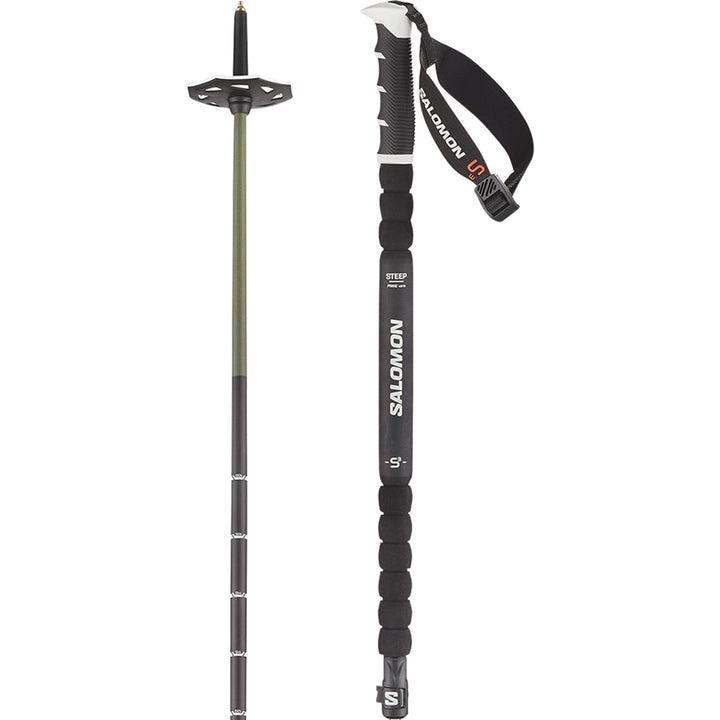Salomon Steep Prime Vario S3 Black/White Ski Poles