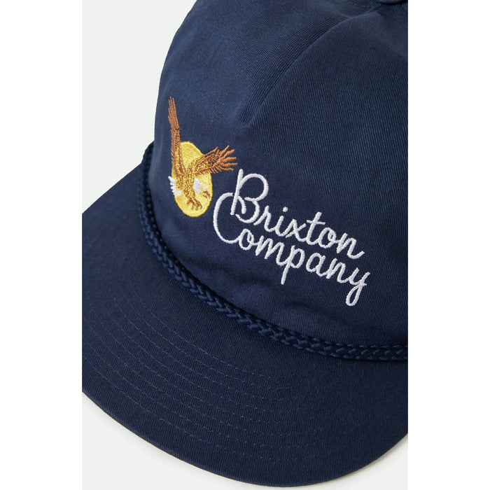 Brixton Soar HP Snapback Hat Washed Navy