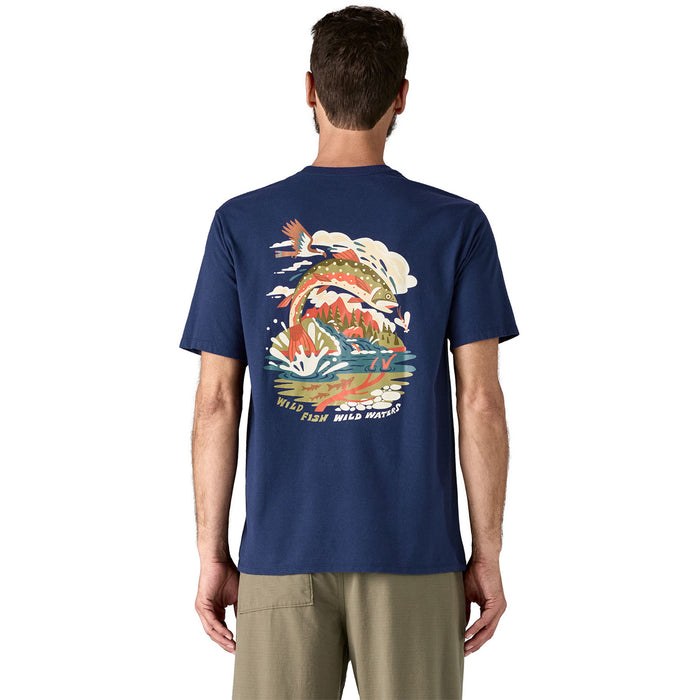 Patagonia Take a Stand Responsibili T-Shirt - Men's Pine Stream: Clement Blue
