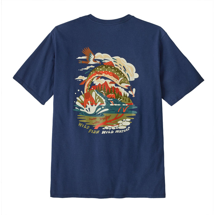 Patagonia Take a Stand Responsibili T-Shirt - Men's Pine Stream: Clement Blue