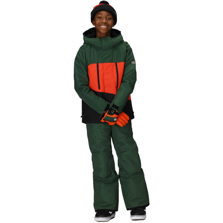 686 Geo Insulated Jacket - Boys' Moss Green Colorblock