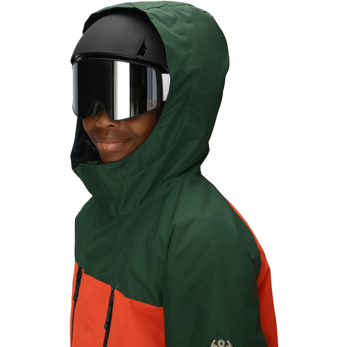 686 Geo Insulated Jacket - Boys' Moss Green Colorblock